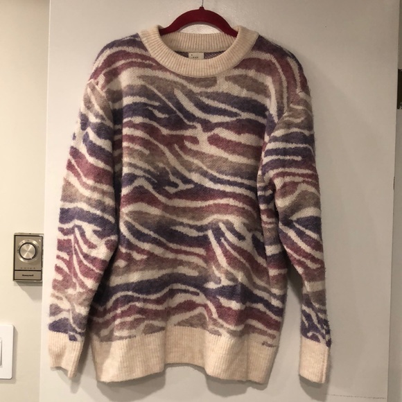a new day Sweaters - Pink ombré zebra sweater